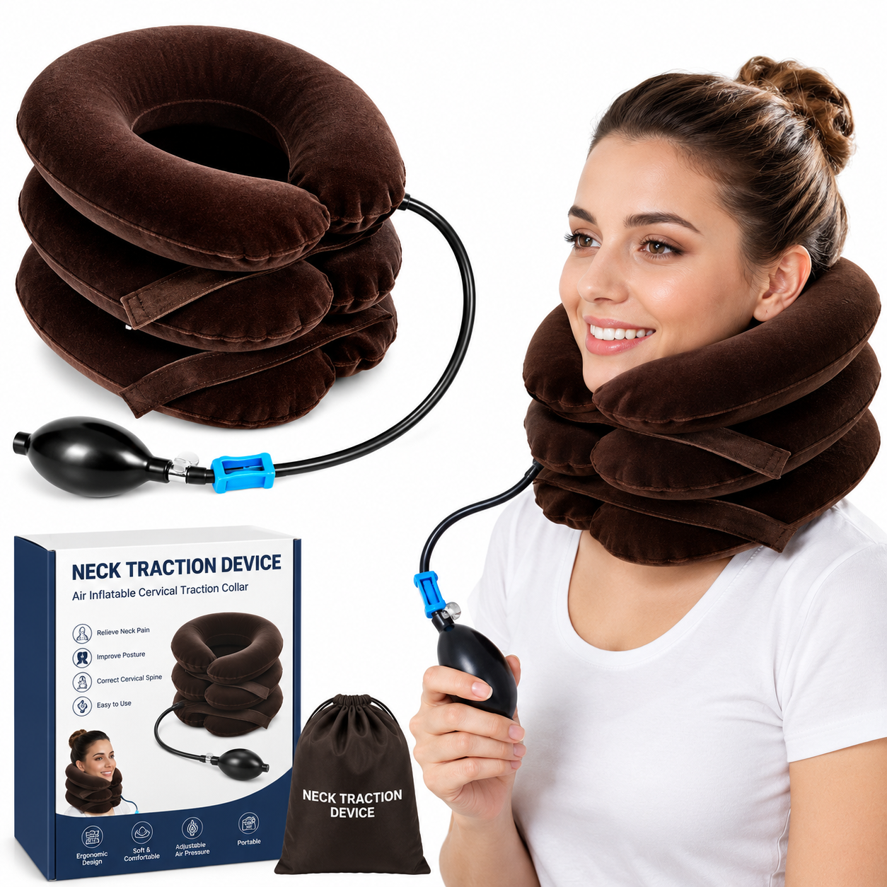 Neck Stretcher – Adjustable Cervical Neck Support & Traction Device