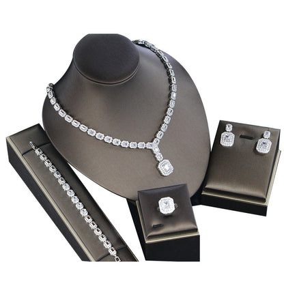 Ladies' Banquet Party Jewelry Four-Piece Set