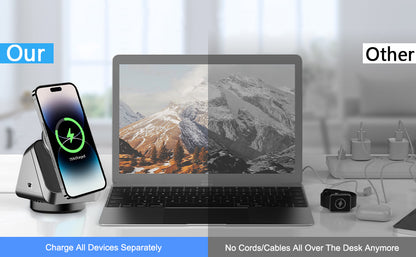 Three-in-one Magsafe Magnetic Wireless Charger Mobile Phone Watch Headset