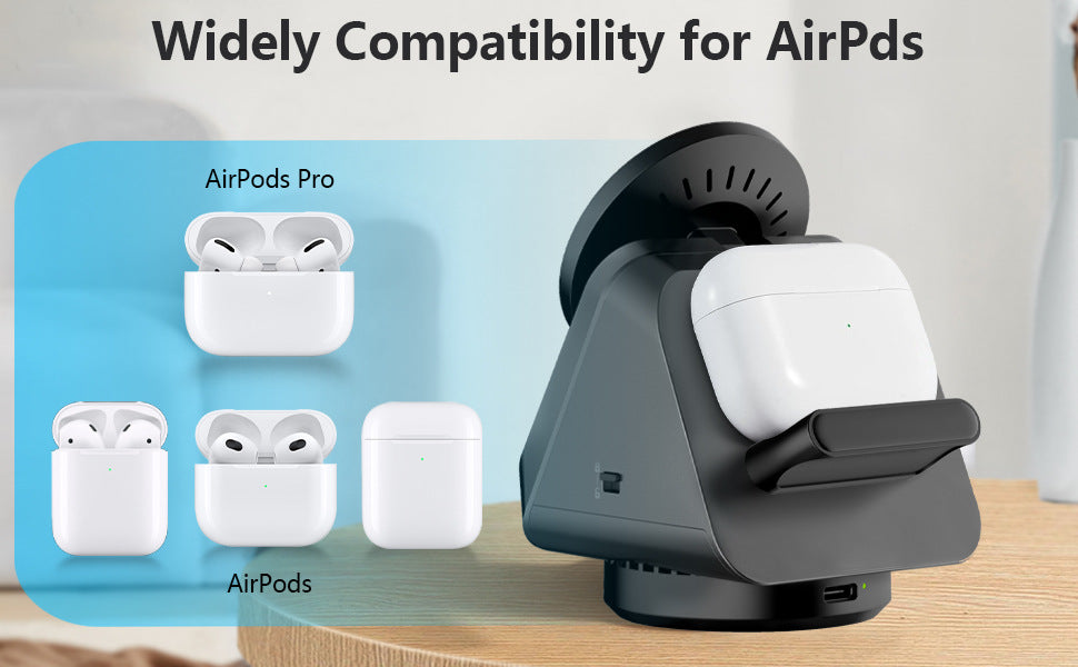 Three-in-one Magsafe Magnetic Wireless Charger Mobile Phone Watch Headset