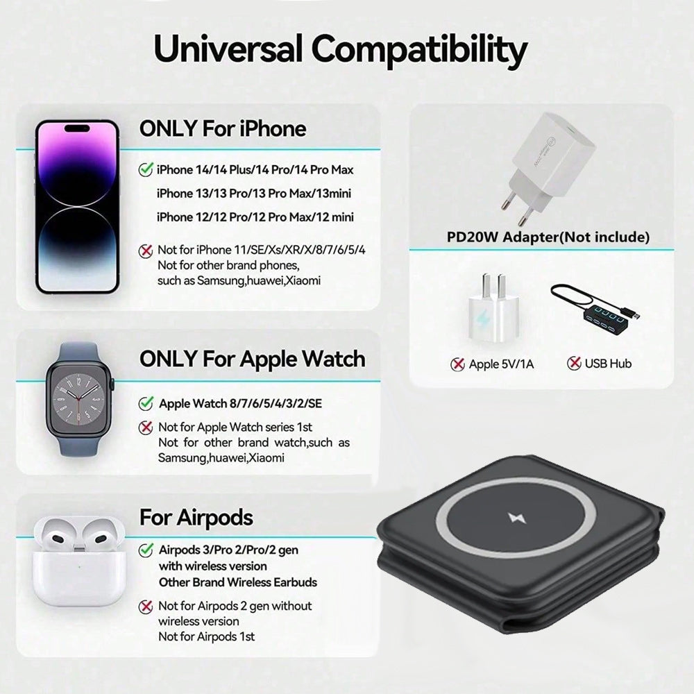 3 IN 1 WIRELESS CHARGING PAD