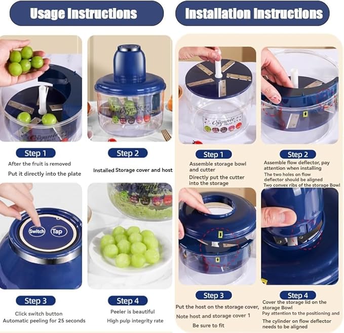 🚀 Quick Peel Pro – Automatic Peeling Machine 🧄🍅🍇