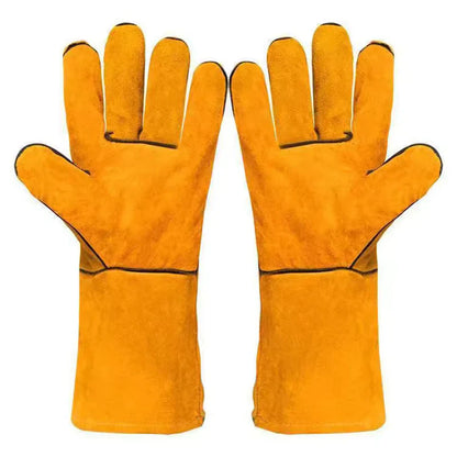 Heavy-Duty Scratch Protection Leather Gloves – Long-Sleeve Safety Mitts for Pet Handling, Gardening &amp; Animal Training | قفازات جلدية شديدة التحمل للحماية من الخدوش – قفازات أمان بأكمام طويلة للتعامل مع الحيوانات الأليفة والبستنة