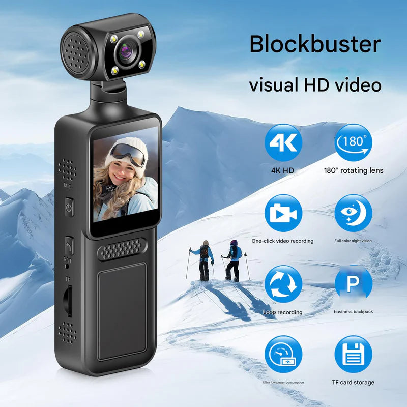 ProVlog 4K Gimbal Camera 3-Axis Stabilizer Flip Screen