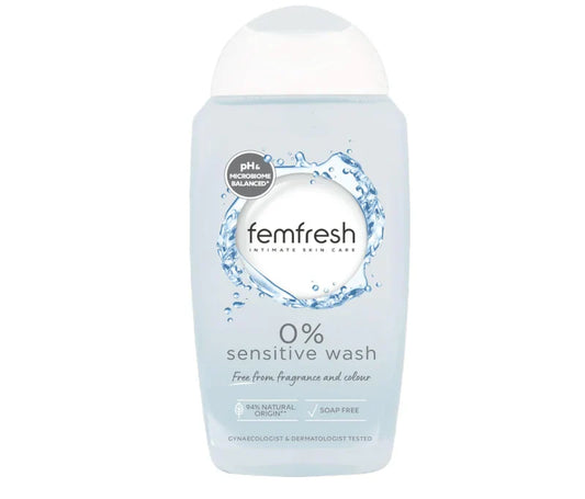 Femfresh 0% Sensitive Intimate Wash – Fragrance & Color Free | غسول فيم فريش للمناطق الحساسة ٠٪ – خالي من العطور والألوان