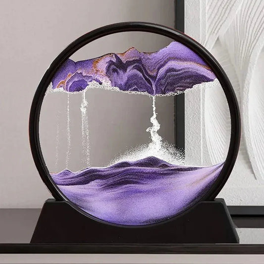 3D Moving Sand Art Lamp – Deep Sea Sandscape in Motion &amp; LED Bedside Light | مصباح رمال متحركة ثلاثي الأبعاد – مشهد رمال أعماق البحار وإضاءة LED جانبية