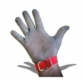Stainless Steel Mesh Cut-Resistant Glove – Level 5 Protection Food-Grade Safety Glove for Slicing &amp; Meat Cutting | قفاز شبكي من الفولاذ المقاوم للصدأ ومقاوم للقطع – قفاز أمان للمواد الغذائية بمستوى حماية ٥ لتقطيع الخضروات واللحوم