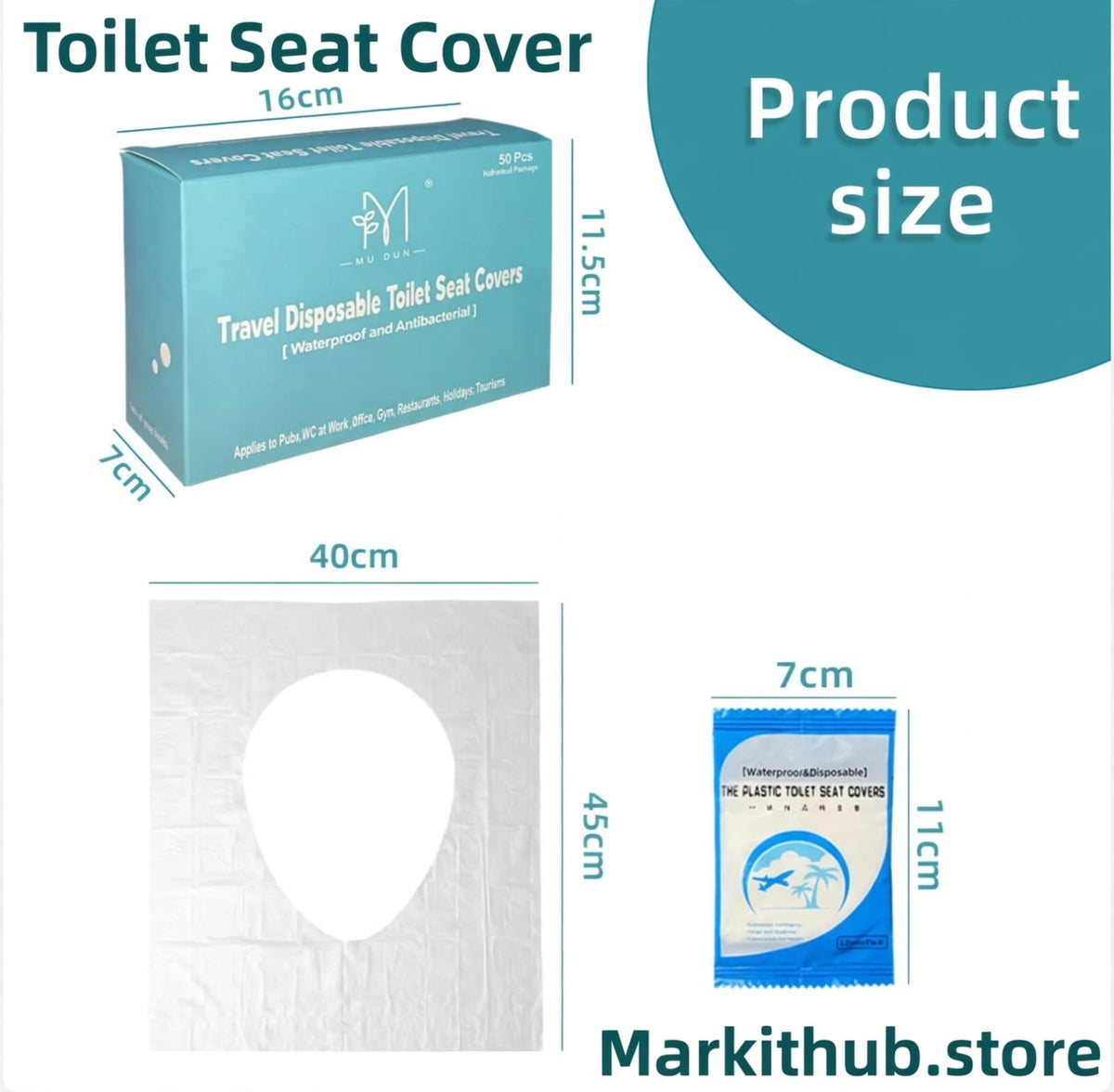 GoSafe - Disposable Toilet Seat Covers (50 Pcs)